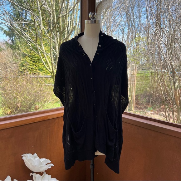 Cropped high low shawl light weight - Picture 6 of 8